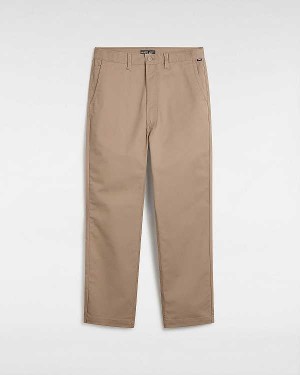 Beige Men Vans Authentic Chino Relaxed Pants NZ | VN5876019