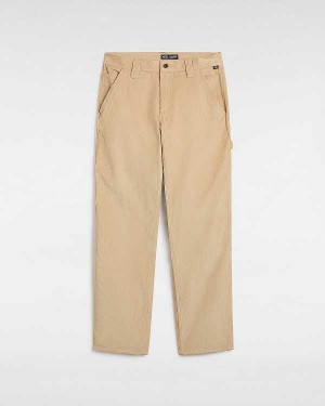 Beige Men Vans Drill Chore Carpenter Relaxed Pants NZ | VN6312045