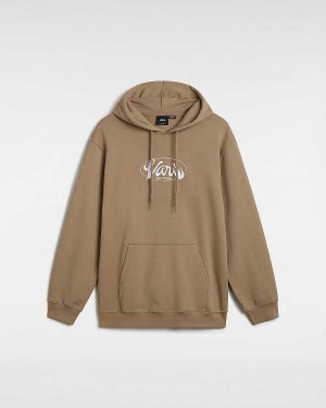 Beige Men Vans Global Line Loose Hoodie NZ | VN7864205