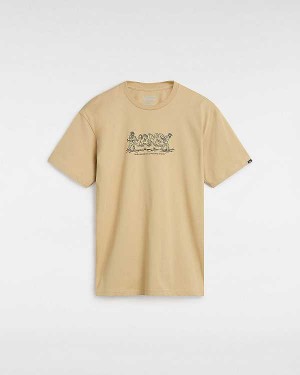 Beige Men Vans Last Remains T Shirts NZ | VN6583704