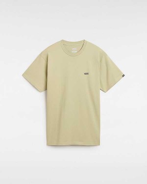 Beige Men Vans Left Chest Logo T Shirts NZ | VN3820974