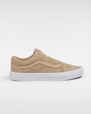 Beige Men Vans Old Skool Pig Suede Sneakers NZ | VN2871059