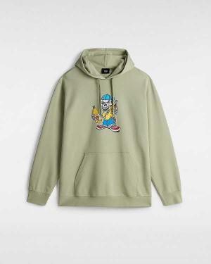 Beige Men Vans Reggie Loose Hoodie NZ | VN1962045