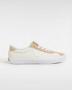 Beige Men Vans Sport Low Suede Sneakers NZ | VN9082713