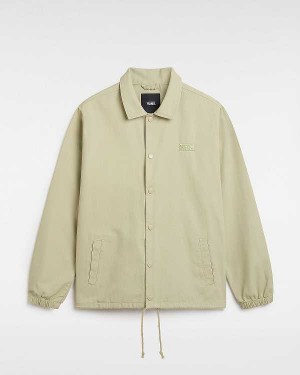 Beige Men Vans Torrey Canvas Coaches Jacket NZ | VN2197608