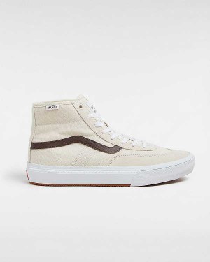 Beige Women Vans Crockett High Skate Shoes NZ | VN0512983