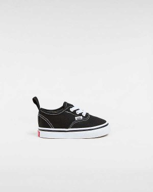 Black Kids' Vans Authentic Elastic Lace (1-4 years) Sneakers NZ | VN2094785