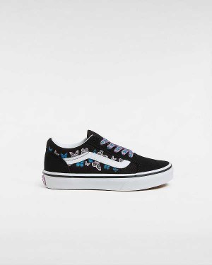 Black Kids' Vans Old Skool (4-8 Years) Sneakers NZ | VN5862704