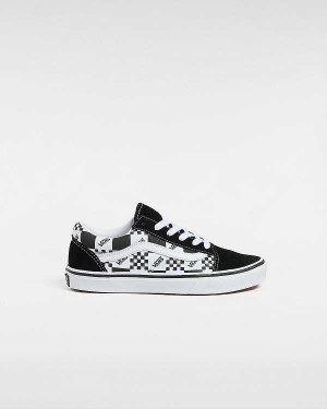 Black Kids' Vans Old Skool (8-14 Years) Sneakers NZ | VN2107845