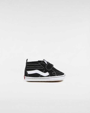 Black Kids' Vans Sk8-Hi Crib (0-1 year) Sneakers NZ | VN1354709