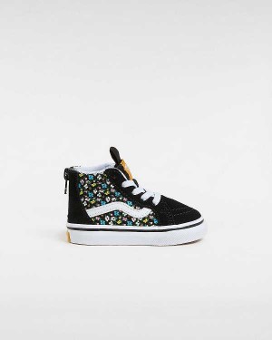 Black Kids' Vans Sk8-Hi Zip (1-4 Years) Skate Shoes NZ | VN6157032