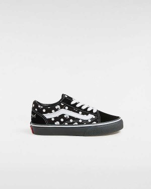 Black Kids' Vans Vans X Papergirl Old Skool (4-8 Years) Sneakers NZ | VN0587962