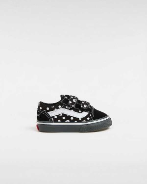 Black Kids' Vans Vans X Papergirl Old Skool Hook and Loop (1-4 Years) Sneakers NZ | VN7406281