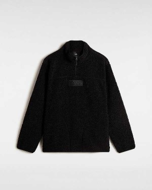 Black Men Vans Boxed Sherpa Sweatshirt NZ | VN7612389