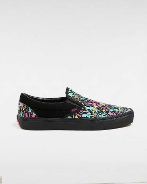 Black Men Vans Classic Slip On Shoes NZ | VN2450138