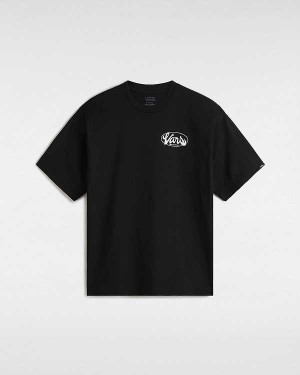 Black Men Vans Global Line T Shirts NZ | VN3789501