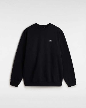 Black Men Vans Left Chest Embroidered Logo Sweatshirt NZ | VN3986254