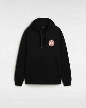 Black Men Vans Open Mouth Loose Hoodie NZ | VN9146758