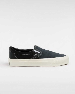 Black Men Vans Premium 98 Satin Slip On Shoes NZ | VN9250684