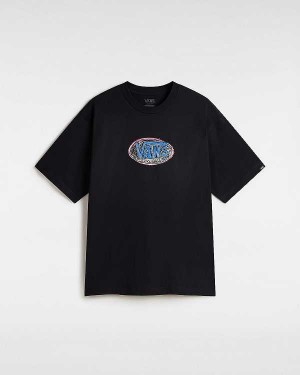 Black Men Vans Scribblex T Shirts NZ | VN0392841