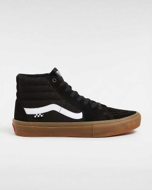 Black Men Vans Sk8-Hi Skate Shoes NZ | VN1950864