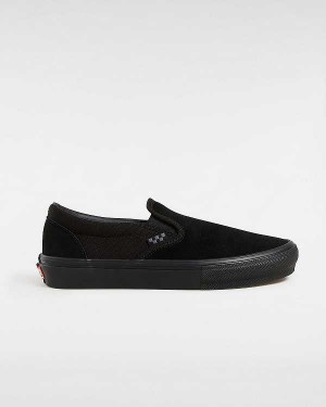 Black Men Vans Skate Slip On Shoes NZ | VN4593821