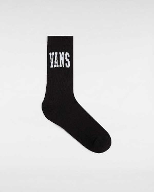 Black Unisex Vans Arched Crew (1 Pair) Socks NZ | VN2385471