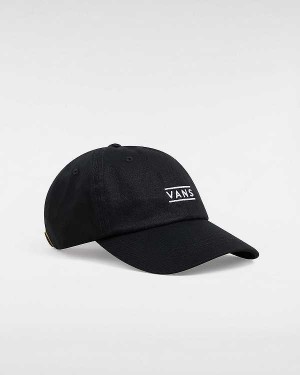 Black Unisex Vans Half Box Curved Bill Jockey Hats NZ | VN9058176