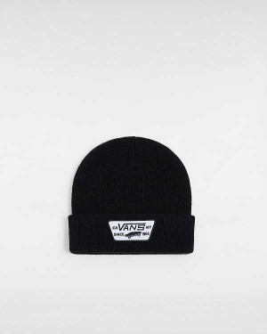 Black Unisex Vans Milford Beanie NZ | VN7240813