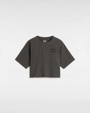 Black Women Vans MTE Trail Boxy T Shirts NZ | VN9308645