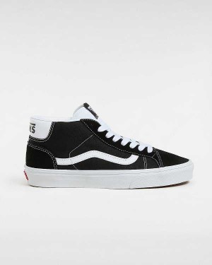 Black Women Vans Mid Skool 37 Sneakers NZ | VN3856407