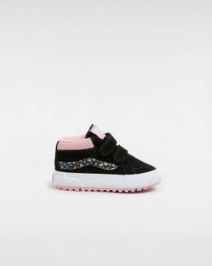 Black / Pink Kids' Vans MTE Sk8-Mid Reissue Hook and Loop (1-4 Years) Sneakers NZ | VN8123065