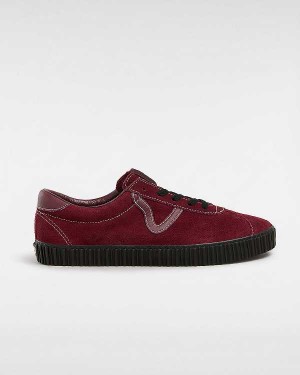 Black / Red Men Vans Sport Low Creeper Suede Sneakers NZ | VN7264390