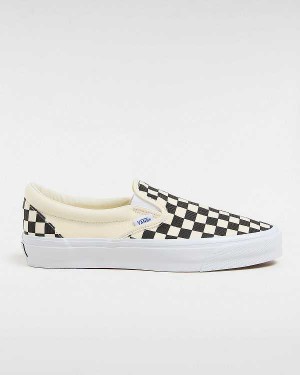 Black / White Men Vans Premium 98 Slip On Shoes NZ | VN5126397