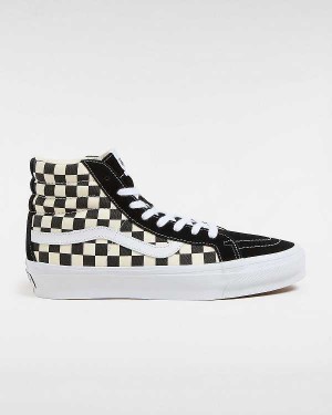 Black / White Women Vans Premium Sk8-Hi 38 Reissue Skate Shoes NZ | VN0352719