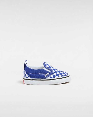 Blue Kids' Vans Hook and loop (1-4 Years) Slip On Shoes NZ | VN5978012