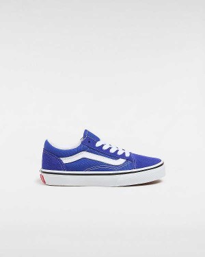 Blue Kids' Vans Old Skool (4-8 Years) Sneakers NZ | VN2031586