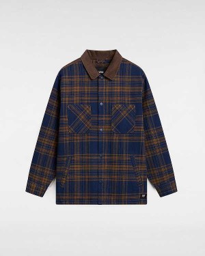 Blue Men Vans Nelson Heavyweight Shacket Shirts NZ | VN1957084