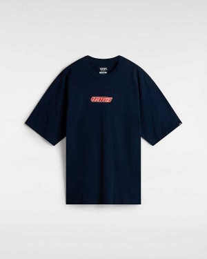 Blue Men Vans Retro Hook and Loop T Shirts NZ | VN9514207