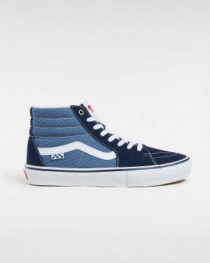 Blue Men Vans Sk8-Hi Skate Shoes NZ | VN8350279