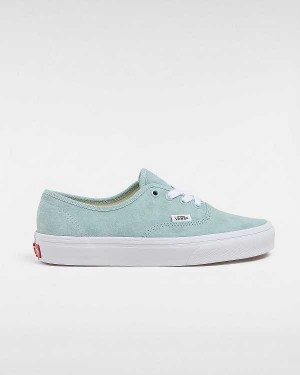 Blue Women Vans Authentic Pig Suede Sneakers NZ | VN9027681