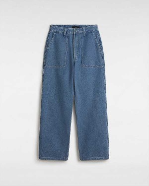 Blue Women Vans Union Relaxed Denim Carpenter Pants NZ | VN1796840