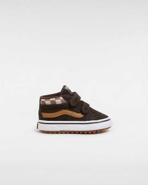 Brown Kids' Vans MTE Sk8-Mid Reissue Hook and Loop (1-4 Years) Sneakers NZ | VN0614783