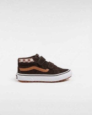 Brown Kids' Vans MTE Sk8-Mid Reissue Hook and Loop (4-8 years) Sneakers NZ | VN4391602