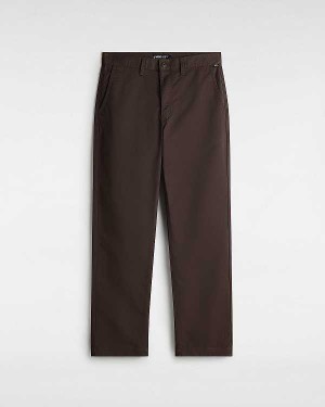 Brown Men Vans Authentic Chino Relaxed Pants NZ | VN4350986