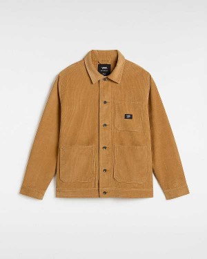 Brown Men Vans Drill Chore Corduroy Jacket NZ | VN7863945