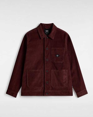 Brown Men Vans Drill Chore Corduroy Jacket NZ | VN0236781