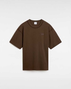 Brown Men Vans Premium Short Sleeve T Shirts NZ | VN4801572