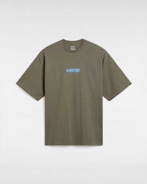 Brown Men Vans Retro Hook and Loop T Shirts NZ | VN7235904