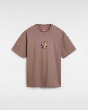 Brown Men Vans Skate Star T Shirts NZ | VN4365072